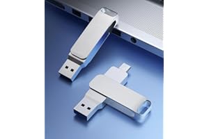 32GB Dual USB 3.0 Gen 1 Type-C Jump Drive, USB-C Flash Metal Housing Swivel Design Thumb Drive,100Mb/s