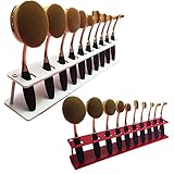 WILLTOO 10 PCS Brush Storange Place Organizer Clear Acrylic 10 Lattices Cosmetic Shelf