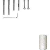 Catry Replacement Scratching Post for Any Cat Tree or Tower Post Repairing | 6 Inch to 20 Inch Size Options, 1 Post per Order, Universal Replaceable Post with M10/M8 Screw Kit, Natural Sisal Rope