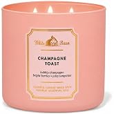 Bath and Body Works White Barn Champagne Toast 3 Wick Candle 14.5 Ounce Basic White Barn Label