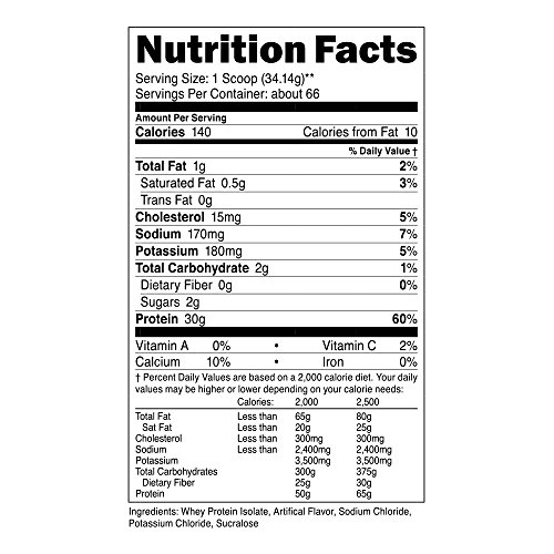 Nutricost Whey Protein Isolate (Vanilla) 5LBS