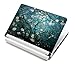 Meffort Inc 17 17.3 Inch Laptop Notebook Skin Sticker Cover Art Decal (Included 2 Wrist pad) - Green Blossoming