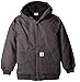 Carhartt boys Active Taffeta Quilt Lined outerwear jackets, Asphalt, Medium 10 12 US