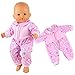BARWA 5 Sets Jumpsuits Clothes Outfits Handmade Costume Pajamas for 14 to 16 Inch Dolls