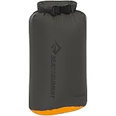 Sea to Summit eVac Dry Bag, Roll-Top Compression Sack, 5 Liter, Beluga Black