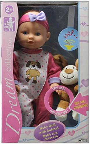 Dream Collection ~ Adorable Girl Baby Doll with Talking Stuffed Animal ~ 12 Inch (Randomly Selected)