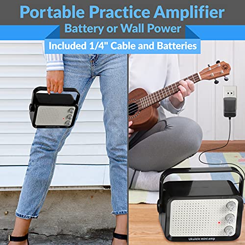 Acoustic Electric Ukulele and Amplifier Kit 23" Tenor 4 String