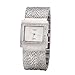 Ladies Square Crystal Bracelet Dress Wrist Watch for Women - Female Silver