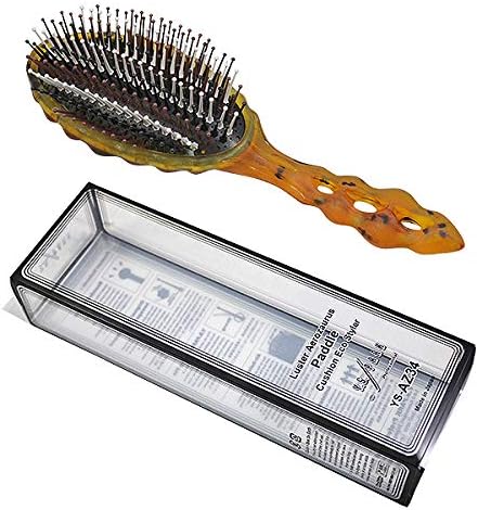 Y.S. Park Luster Aerozaurus Paddle Cushion Eco Styler Hair Brush, Amber, 0.13 kg