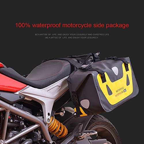 Vogvigo Motorcycle Side Saddle Bags, Waterproof Pannier Bags Motorcycle Travel Luggage Bag (Green)