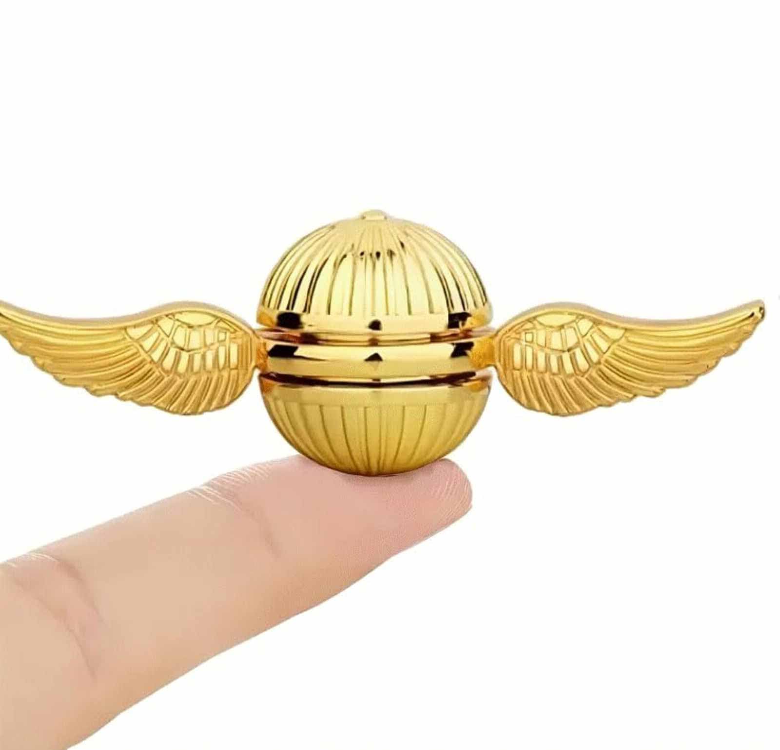 Golden Snitch Fidget Spinner - Magic Wizardly World Orb Ball Finger Toy for Kids & Adults, Sensory Reduce Anxiety Stress Relief, Quiet Desk Toy for School Home Office