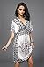 Wander Agio Womens Lace Short Sleeves Princess Dress Printing Beach Cover-up White,One Size