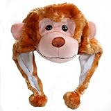 Plush Animal Hats for Kids - 'Assorted Hat-imals' - Critter Cap Winter Hat (Golden Ape Monkey)