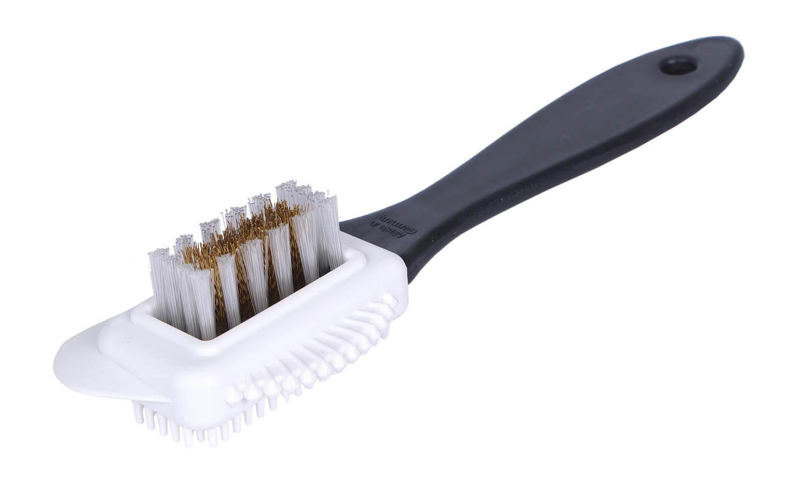 Kaps Quality Nubuck And Suede Multifunctional 4-Sided Cleaning Shoe Brush, Brass And Nylon Bristle, Cleans And Gives Perfect Nap