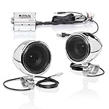 BOSS Audio Systems MC420B Motorcycle Speaker System - Class D Compact Amplifier, 3 Inch Weatherproof Speakers, Volume Control, Great for ATVs, Motorcycles and All 12 Volt Vehicles