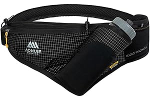 AONIJIE Lightweight Running Belt with Water Bottle - Hands-free Waist Pack for Women & Men - Perfect for Hiking, Marathon & O