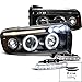 Spec-D Tuning for Dodge Ram 2500/3500 Halo Projector Headlights Black+Front Bumper LED Fog Lamps