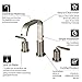 Decor Star WPC03-TB Contemporary Bathroom Vanity Sink Widespread Lavatory Faucet cUPC NSF AB 1953 Lead Free Brushed Nickel