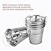 OUNONA Mini Metal Bucket Set of 6 /Mini Food Containers/Succulent Wedding Buckets 10.5x7.2x10.5cm