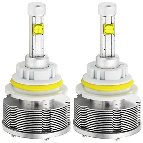 9004/9007 High Low Beam LED Headlight Conversion Kit, 2 pcs 9007 LED Headlight Bulbs w/ 2 Installation Cables, 30W 3000LM Each, Daylight 6000K Waterproof IP68, Replacing 9004/9007 Halogen & HID Bulbs