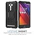 MoKo ASUS Zenfone 2 Laser Case - Heavy Duty Rugged Dual Layer Armor with Kickstand Protective Cover for ASUS Zenfone 2 Laser (ZE550KL / ZE551KL) 5.5 Inch Smartphone 2015 Release, BLACK