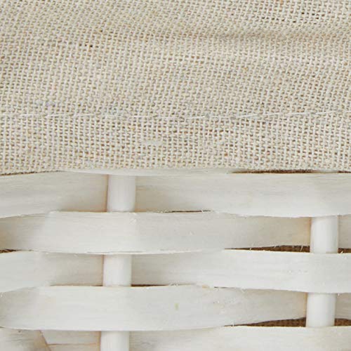 JAXPETY White Night Stand 3 Tiers 1 Drawer Bedside End Table Organizer Wood W/2 Baskets (White)