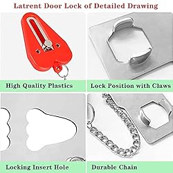 Portable Door Lock, Latrent Thicken Solid Heavy