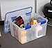 IRIS USA WSB-SD Ziploc WeatherShield Storage Box, 44 Quart, Clear, 4 Count