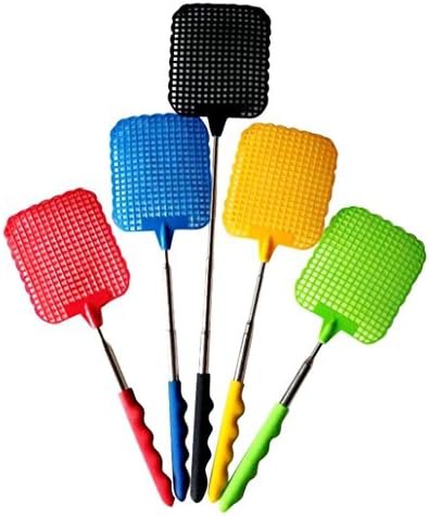 Aracoware Mromick 1PC Random Color Plastic Telescopic Extendable Fly Swatter Prevent Pest Mosquito Tool