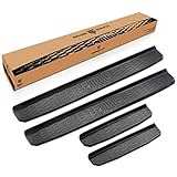 Seven Sparta Door Sill Guards for 2018 2019 Jeep Wrangler JL/JLU, 2020 Gladiator JT Entry Guards Black(4-Door)