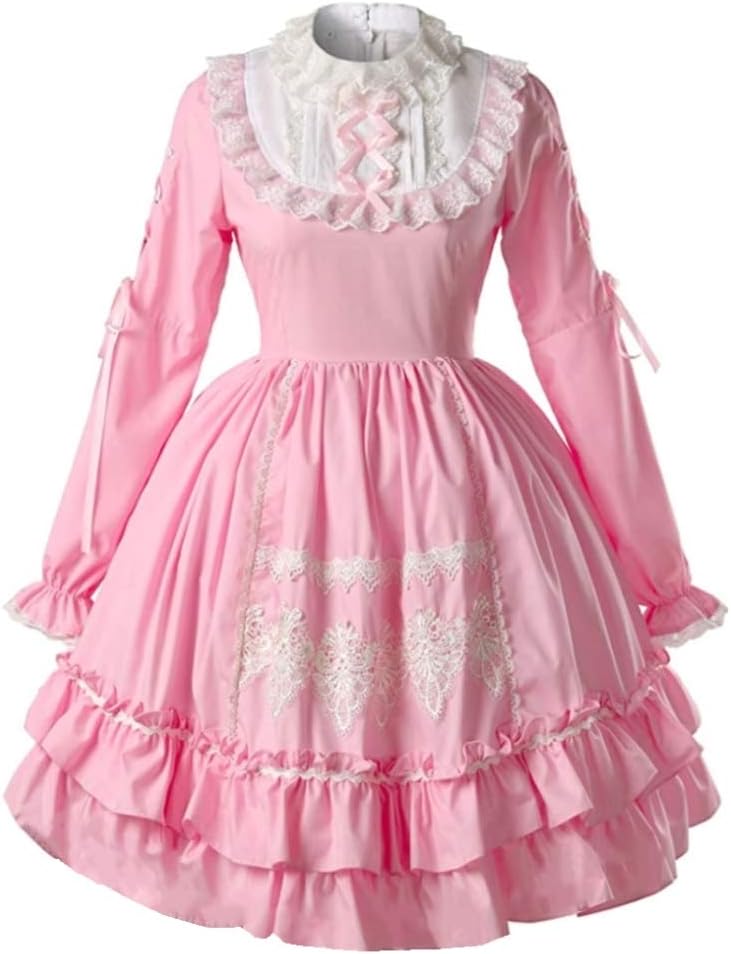Women Vintage Gothic Classic Sweet Princess Lolita Dress Cosplay Costume for Girl