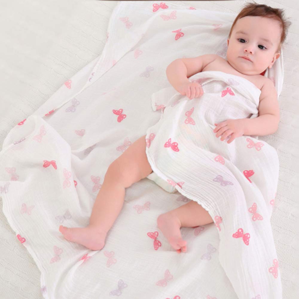 CozyWay Muslin Swaddle Blankets – Baby Blanket 4 Pack Boys/Girls/Unisex, Receiving Blankets, Swaddle Wrap, Bath Towel, Newborn Shower Gifts,47x47 (Dream Catcher)