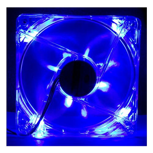 Kingwin 120mm CFBL-012LB Silent Fan, For Computer Cases, CPU Coolers, Long Life Bearing, Quiet Efficient Cooling, and Provide Excellent Ventilation for PC Cases-[Blue LED]