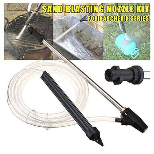 gugs Sand Blaster Wet Sandblasting Device Kit Sand Wet Blasting Washer High Pressure Accessories Blasting Washer fit for Karcher K Series (Black)