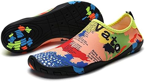 Bedoro Men Women Water Shoes Quick-dry Lightweight Barefoot Slip-on Aqua for swim yoga walking beach boating (7.5 B(M) US Women/6.5 D(M) US Men, Map)