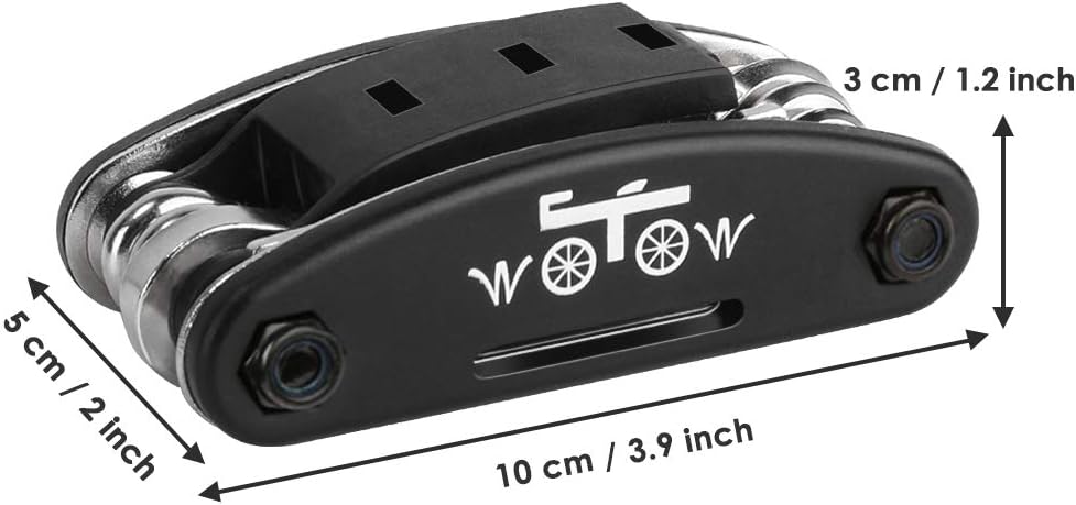 WOTOW 16 in 1 Multi-Function Bike Bicycle Cycling Mechanic Repair Tool Kit with 3 pcs Tire Pry Bars Rods : Sports & Outdoors