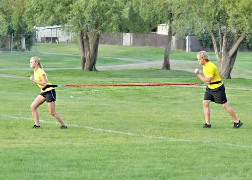 SPEEDSTER Dual Man Overspeed Chaser Kit 1 SHOULDER X-HARNESS, 3 WAIST BELTS, 1 MEDIUM AND 1 HEAVY RESISTANCE 15' SAFETY SLEEVE CORD