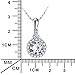 Sterling Silver Round Cut Cubic Zirconia Halo Pendant Necklace for Women, 18 inches