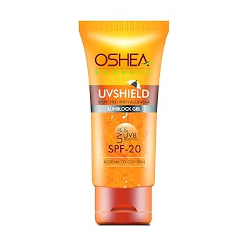 Oshea Uvshield Sun Block Gel Spf 20, 120 G (Transparent)