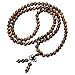 Zysta Men's Women 8mm Natural Gemstone 108 Beads Bracelet Link Wrist Necklace Chain Tibetan Buddhist Beads Paryer Buddha Mala Elastic Cuff