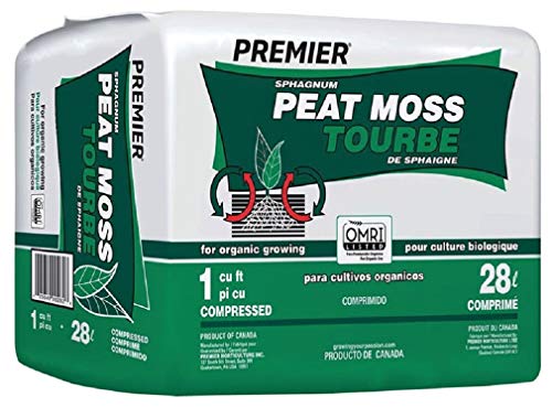 Premier Horticulture 0280P Pro Moss Horticulture Retail Peat Moss, 1 Cubic Feet - 0262P