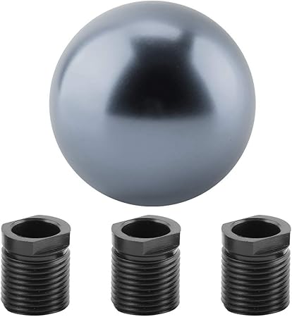 Amazon Kimiss ギアシフトノブ 車 汎用 マニュアル 金属製 ノブギアシフトヘッド 丸ボール形状 Titanium シフトノブ 車 バイク