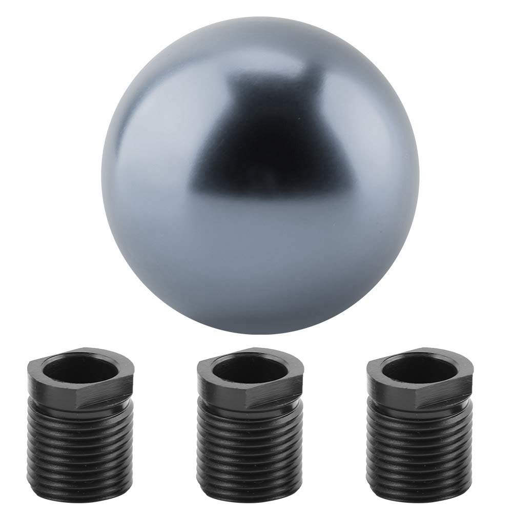 Universal Shift Knob Head Aluminum Manual Stick Shift Knob Gear Shift Head Screw Round Ball Shape (Titanium)