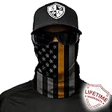 Salt Armour Face Mask Shield Protective Balaclava Bandana Microfiber Tube Neck Warmer (Thin Gold Line)