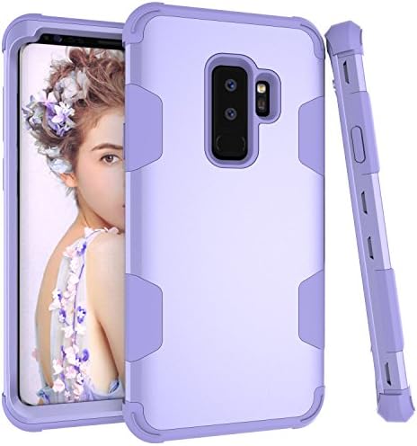 Galaxy S9 Plus Case, AOKER [New] [Drop Protection] [Anti-scratch] Three Layer Heavy Duty High Impact Resistant Shockproof Full-Body Protective Case for Samsung Galaxy S9 Plus 2018 (Purple)