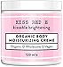 KissRedE Best Anti Aging Body Cream. Moisturizing Cream for Face Hands Body. Natural Anti Aging Cream Dry Skin - Vegan Organic 4 OZ