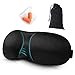 Smartmago 3D-Contoured Sleep Mask with Earplugs, Adjustable Eye Masks for Sleeping, Lightweight and Comfortable, Best Eyeshades for Travel, Shift Work, Naps, Night Blindfold(4th Generation)