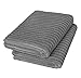 Gryeer Microfiber Dish Towels - Super Absorbent, 26x18 Inch, Pack of 4, Gray