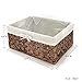 Rectangular Woven Seagrass Storage Bins with Handle,Kingwillow. (water hyacinth, Small)