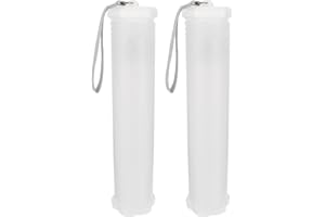 Operitacx 2pcs Extendable Plastic Paint Brush Case Clear Long Paint Brush Holder Tube Storage Paintbrush Organizer Pencil Container Dustproof Watercolor Pen Container for Drawing Tools